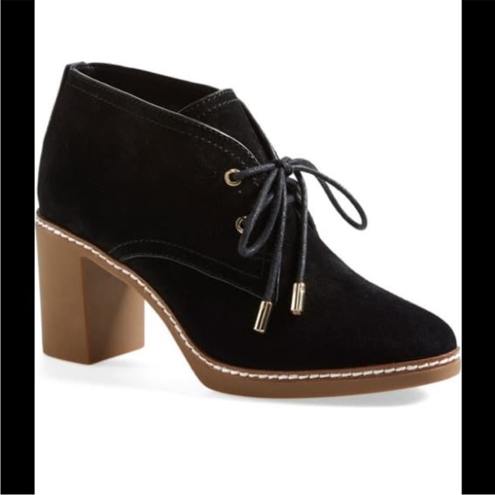 Never Worn Tory Burch Ankle Boots Black Suede Laces Chukka